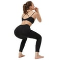 thumbnail image 4 of CAMEL Women's High Waist Capri Yoga 3/4 Workout Leggings Tummy Control Non See-Through Running Pants with Pocket, 4 of 6