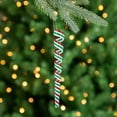 thumbnail image 2 of Northlight Pack of 4 Red, White and Green Candy Curls Christmas Ornaments 7", 2 of 7