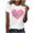 Pink, variant on Valentine's Day T Shirts for Women Casual Girl Friend Gift Blouses Love Heart Graphic Printed Tees Short Sleeve Round Neck Tshirt Top
