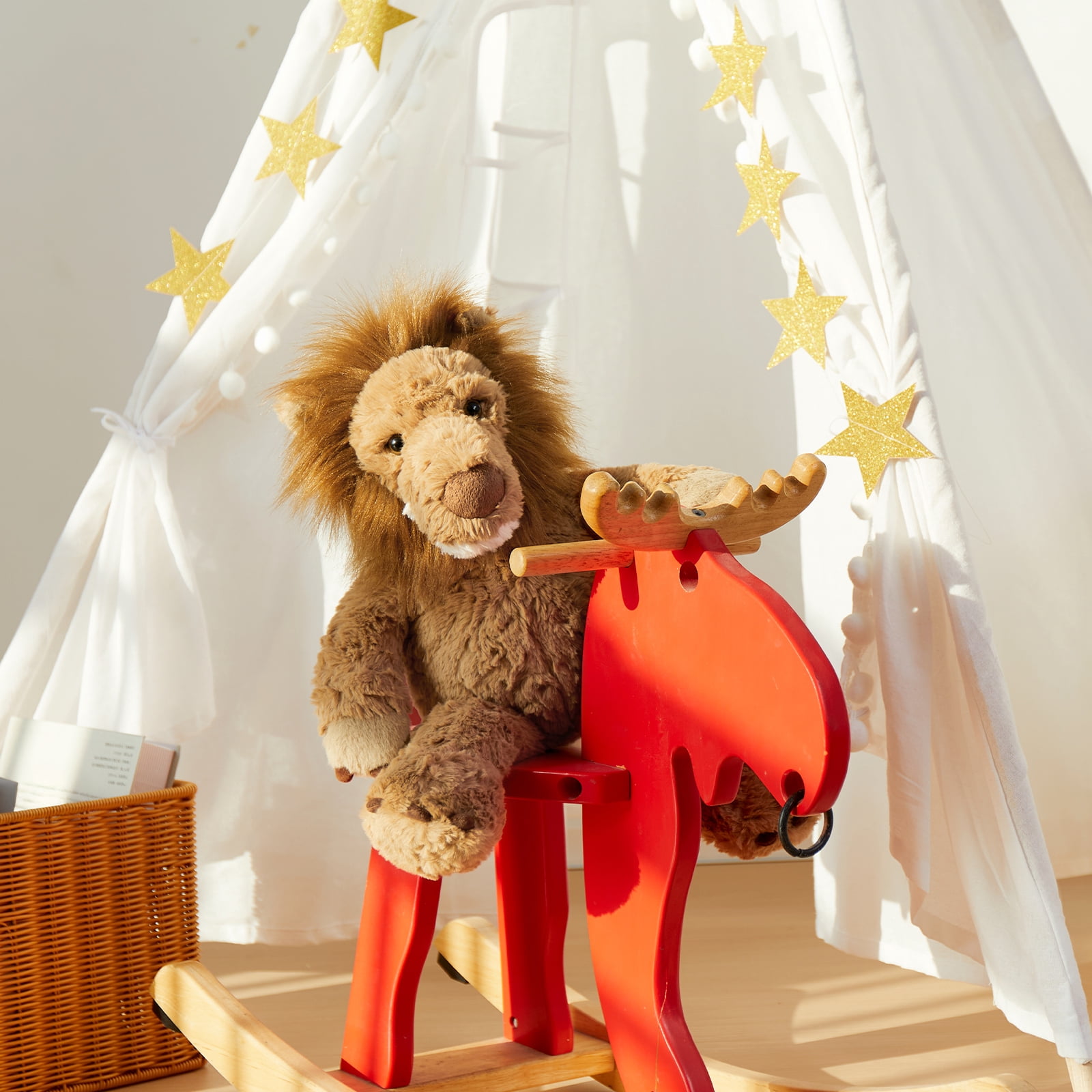 MorisMos 17.7-inch Adorable Lion Stuffed Animal,Soft Stuffed Lion Plush Toy