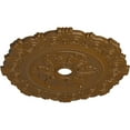 thumbnail image 3 of 33 1/4"OD x 3 5/8"ID x 1"P Scroll Medallion (Fits Canopies up to 3 5/8"), Hand-Painted Smokey Topaz, 3 of 6
