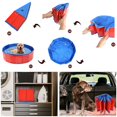 thumbnail image 5 of RV Piscina plegable de PVC para perros, 60x20cm, bañera para mascotas, piscina de lavado, bañera interior y exterior, piscina de baño refrescante para verano, suministros para perros y mascotas BRILLAR  Rojo Verde, 5 of 5