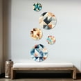 thumbnail image 2 of Designart "Harmonious Geometric Abstraction I" Geometric Round Wall Art Set Of 5 - Brown Modern For Bedroom Wall Art Set, 2 of 6
