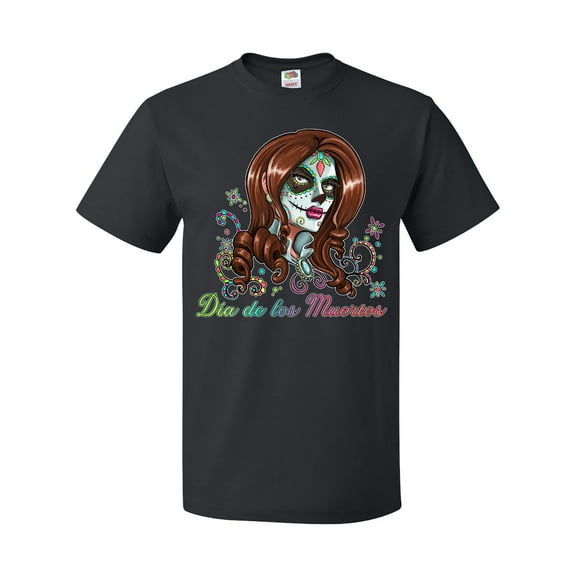 Inktastic DÃa De Los Muertos Woman in Sugar Skull Makeup T-Shirt