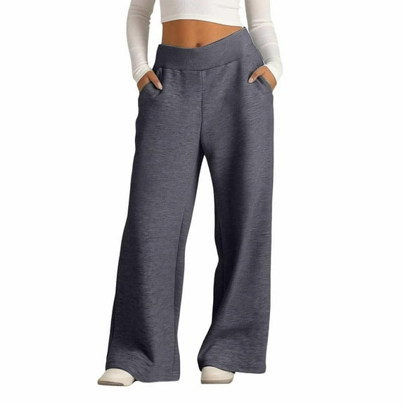 Girls Oversized Wide Leg Sweatpants Drawstring Kids Baggy Straight Leg Track Pants Casual Plain Pockets 06-Dark Gray XXL
