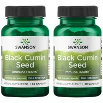 Swanson Full Spectrum Black Cumin Seed 400 Milligrams 60 Capsules (2 Pack)