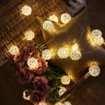 thumbnail image 2 of LED Rattan Ball String Lights USB Powered Fairy Lights for Bedroom Wedding Party Decor Indoor Outdoor Decorative Lighting(Beige), 2 of 6