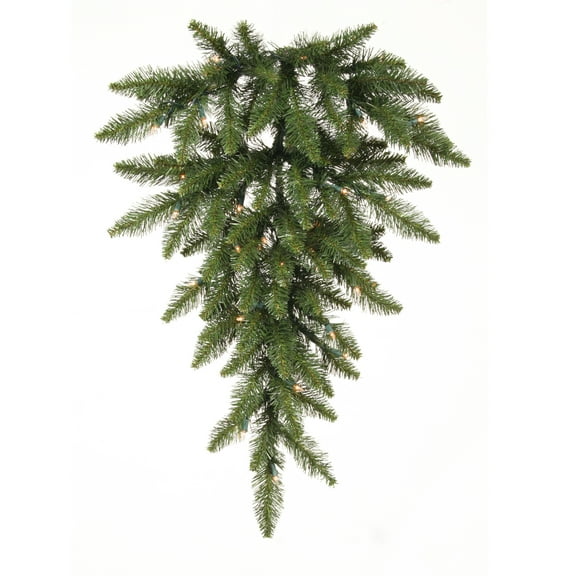 Vickerman 30" Camdon Fir Artificial Christmas Teardrop with Clear Dura-lit Incandescent Mini Lights