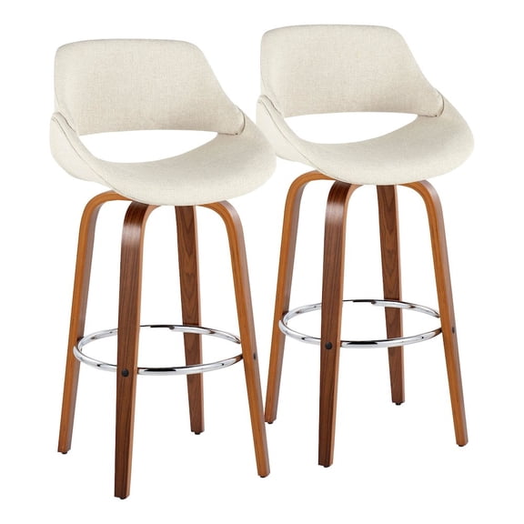 LumiSource Fabrico 30" Fixed-Height Barstool - Set of 2
