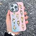thumbnail image 3 of Funda de teléfono con gradiente láser Aurora mate para iPhone, carcasa de lujo con diseño divertido de gato m-mofusands para iPhone 15, 14, 13, 12, 11 Pro Max, XR, XSMax, 8 Plus, 3 of 5