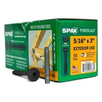 Spax 5034887 3 in. PowerLags Washer Head Construction Screws, Pack of 50