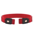 thumbnail image 3 of IQOGKRN Belts for Women/Men Buckle Free Elastic Belt No Buckle Stretch Waist Belt For Jean Pants Dresses Red One Size, 3 of 3
