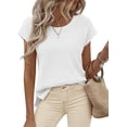 thumbnail image 2 of BTFBM Sweater Vest Women Spring Summer Cap Sleeve Crew Neck Casual Loose Business Tops Western Vacation Outfits, 2 of 7