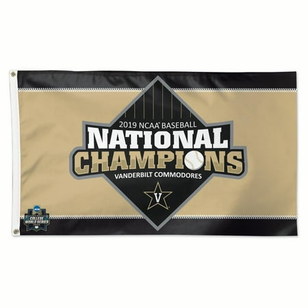 Vanderbilt Commodores WinCraft 2019 NCAA Men's Baseball College World Series National Champions One-Sided Deluxe 3' x 5' Flag with Grommets - No (Best National Flag In The World)