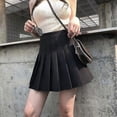 thumbnail image 5 of Falda mini patinadora de cintura alta para mujer, estilo acampanado, plisada, estilo tenis informal, 5 of 5