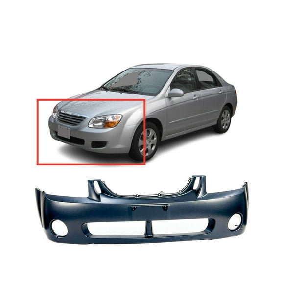 DCP Front Bumper Cover For 2004 2005 2006 Kia Spectra Spectra5 w Fog Light holes