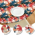 thumbnail image 4 of Aesthetic Tropical Round Tablecloth - Elastic Edge, Windproof, Spill-Proof - Hawaii Palm Tree Design for Families & Hosts, 4 of 5
