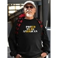 thumbnail image 2 of Proud To Be American Gold Sweatshirt Men -Image by Shutterstock, Male 3X-Large, 2 of 4