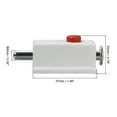 thumbnail image 2 of Door Bolt Lock, 2-inch Plastic Sliding Barrel Keyless Latch with Switch Button 5 Pcs (White), 2 of 3