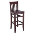 thumbnail image 1 of Beechwood Mountain Jacob 30" Slat Back Bar Stool in Mahogany, 1 of 1