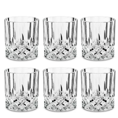 

Crystal Lowball Glasses 300ml Bourbon Whisky Rock Glassware w/ Gift Box 6Pcs