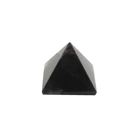 - Purple Amethyst Reiki Stone Pyramid Chakra Heal Energy Balance Crystal