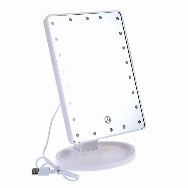 Espejo de maquillaje HUOGUO con pantalla táctil LED con iluminación regulable