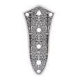 thumbnail image 1 of Plaque de contrôle du volume de rechange pour guitares basses jazz, argent et noir, 1 of 4