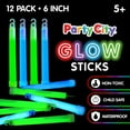 thumbnail image 3 of Party City 6 inch Glow Sticks, Glow in the Dark Party Supplies for Kids & Adults, 12pk (Blue, Green), 3 of 11