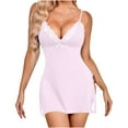thumbnail image 4 of Aboser Babydoll Lingerie for Women Sexy Lace Nightgowns Women Thin Cozy Sleeveless Sleepwear Dress Chemise Nightshirt Skinny V-Neck Nightie, 4 of 4