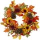 thumbnail image 1 of Corona artificial de Acción de Gracias con girasoles y piñas, 24 pulgadas, sin iluminación, 1 of 4