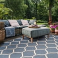 thumbnail image 4 of SAFAVIEH Courtyard Linnet Geometric Indoor/Outdoor Area Rug, Blue/Beige, 9' x 12', 4 of 10