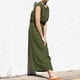 thumbnail image 5 of Mamelucos Sin Mangas Mamelucos sueltos para mujer Monos de pierna ancha de lino y algodón informales (Verde militar XL) Kuymtek para Mujer ejercito verde T S, 5 of 6