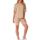 thumbnail image 2 of CONJUNTOS DE ROPA DE MUJER INSPIRE CHIC de 2 Piezas con Impresión de Letras, Camiseta de Manga Corta y Pantalones Cortos Bodycon XS Caqui, 2 of 6