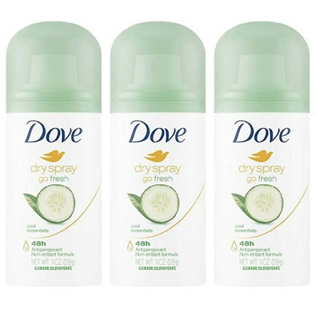 Dove Dry Spray Go Fresh Antiperspirant Deodorant Cool Essentials 1oz