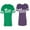 Men Green / Women Purple, variant on Halloween Boo Matching Cotton Jerseys (Green / Black) (S / S)