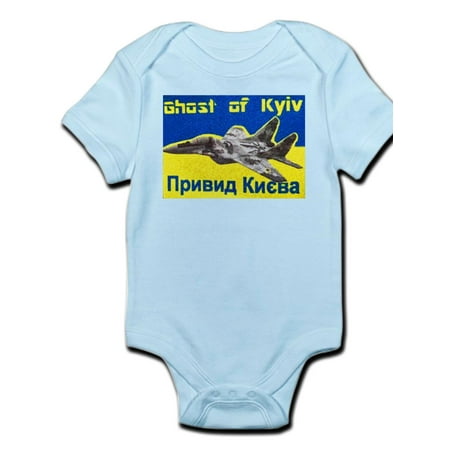 

CafePress - Distressed 80S Style Ukraine Ghost Of Kyiv Zel - Baby Light Bodysuit