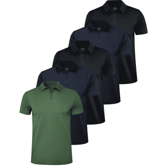 Men Sports Shirt DE-NIKO Short Sleeves Cotton Zipper Polo Shirt