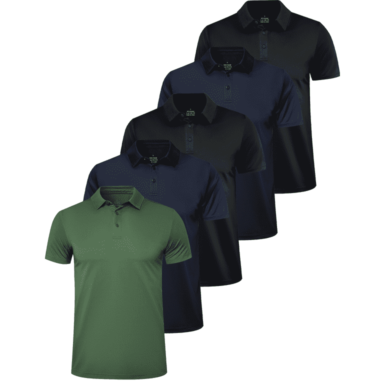 TELALEO 5-Pack Men's Quick Dry Polo Shirts photo 1