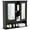 Black, variant on Costway Wall Mount Mirror Cabinet Bathroom Medicine Cabinet Organizer Black
