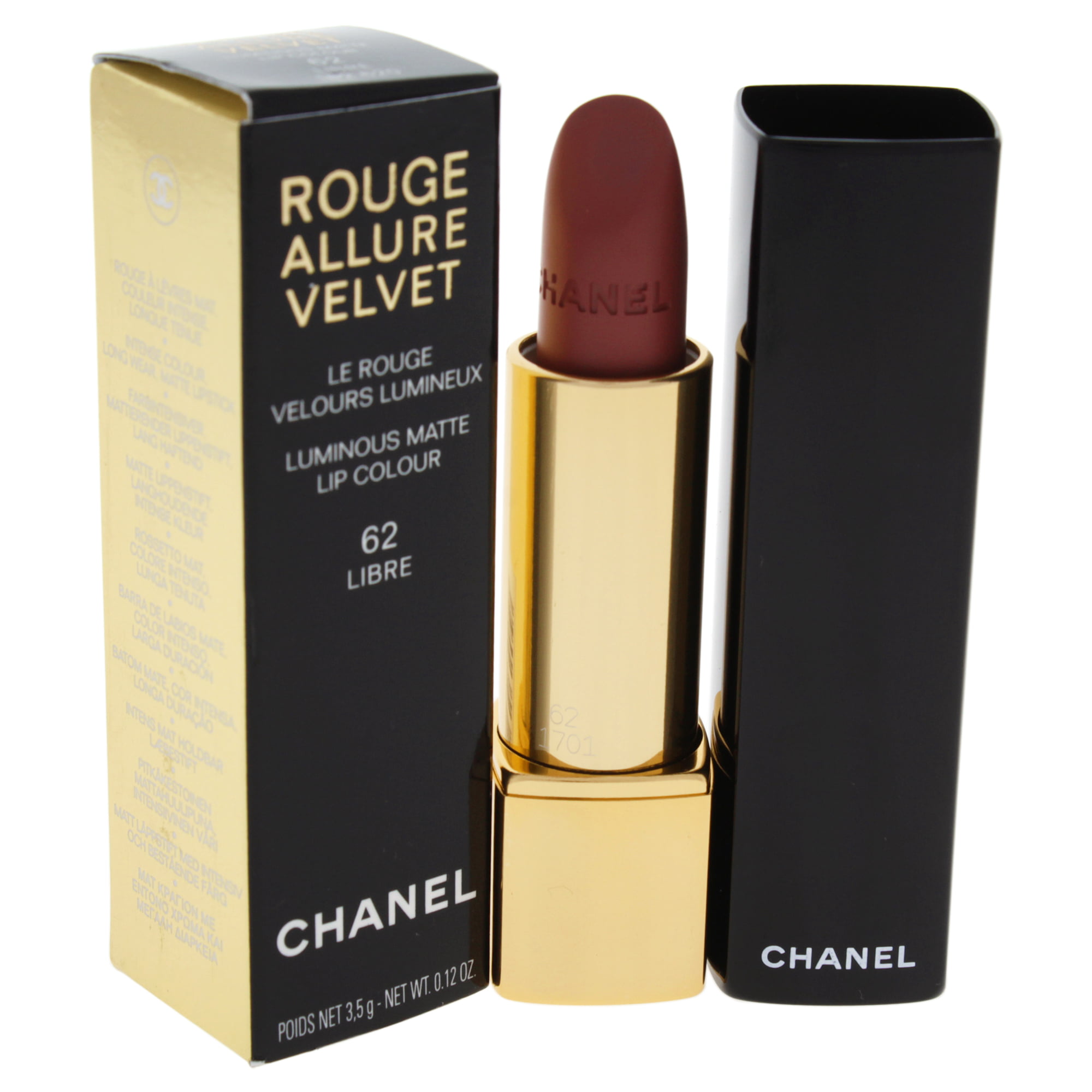 Chanel Rouge Allure Velvet Luminous Matte Lip Colour - # 62 Libre 0.12 oz  Lipstick