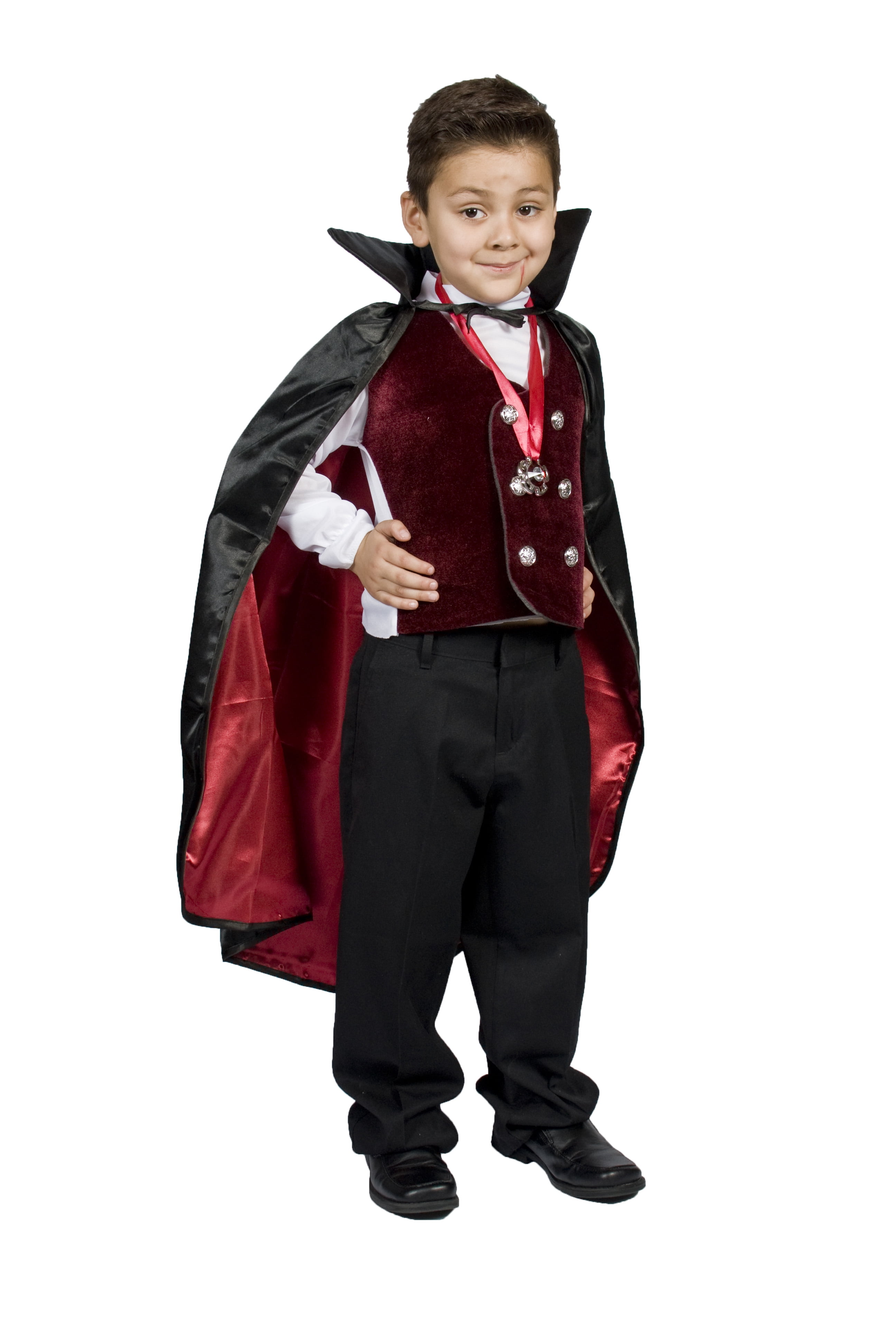 Vampire Halloween Costume, Dracula Boys/Girls Size S 4 5 6 S (4-6 ...