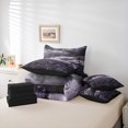 thumbnail image 6 of Manfei Cute Flower Floral 7 Pieces Bedding Comforter Set,Rustic Farmhouse Cabin Full Bedding Set,Purple White Gray Fitted Sheet Flat Sheet For Teens,Super Cozy Room Decor Reversible, 6 of 8