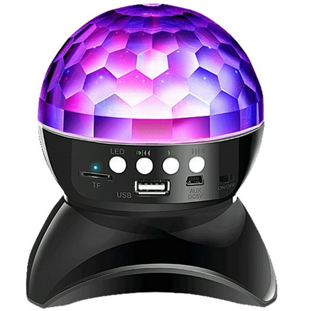 EGNMCR Sound Machine Crystal Ball Bluetooth LED Party Lights Speaker Support FM AUX the Blutooth