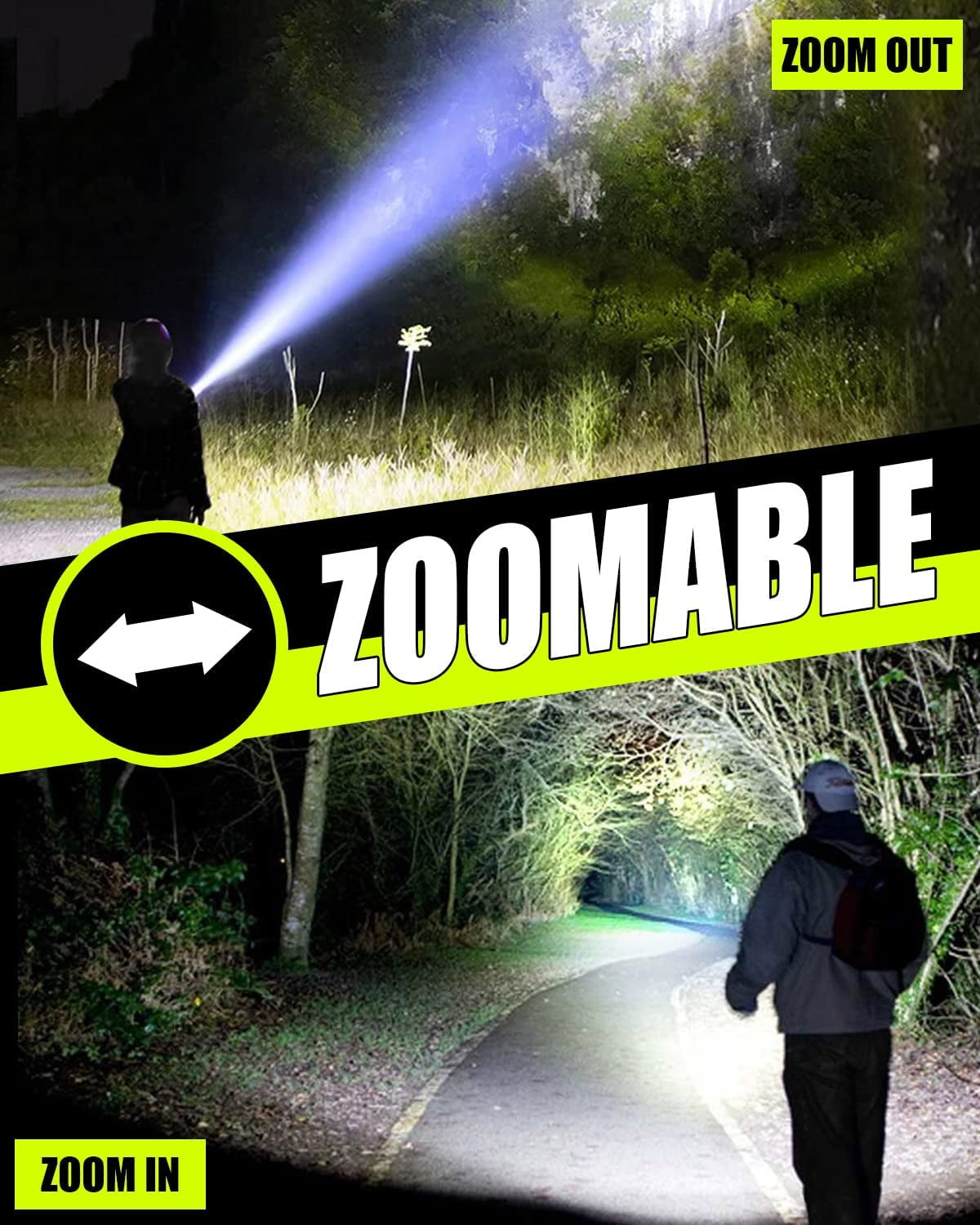 LED Flashlights, High Powered Lumens Super Bright Tactical Flashlight, Waterproof Flash Lights for Emergency, Outdoor, Home, Camping, Hiking