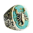 thumbnail image 4 of HOOUN 20pcs Wholesale Lots Jewelry Mixed Natural Turquoise Stone Silver P Lady's Rings, 4 of 9