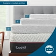 Lucid 4" Cooling Gel Plush Memory Foam Mattress Topper with Cover, Full
