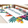 thumbnail image 4 of Floral Welcome Rugs, Welcome Rug, Personalized Rug, Botanical Rug, Door Rug, Living Room Rug, Kitchen Rug, Anti-Slip Carpet, Botanical Rug, 2.6'x6.5' - 80x200 cm, 4 of 4