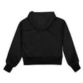 thumbnail image 5 of Ashirexll Oversized Hoodies For Girls Zip Up Hoodie Girls Solid Fleece Full Zip Front Performance Hoodie Sports Long Sleeve Pullover Crop, 5 of 7