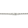 thumbnail image 3 of White Sterling Silver bracelet Chain style Rope Diamond-cut 7 in 2.5 mm, 3 of 4